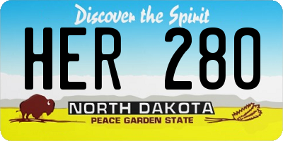 ND license plate HER280