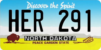 ND license plate HER291
