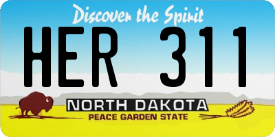 ND license plate HER311