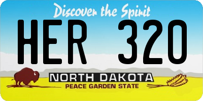 ND license plate HER320