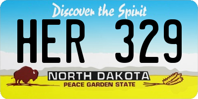 ND license plate HER329