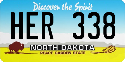 ND license plate HER338