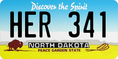 ND license plate HER341