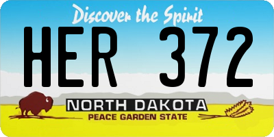 ND license plate HER372