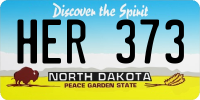ND license plate HER373