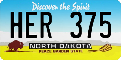 ND license plate HER375