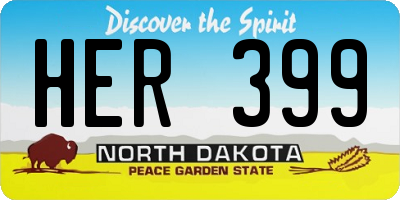 ND license plate HER399