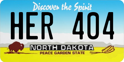 ND license plate HER404