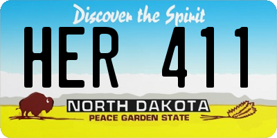 ND license plate HER411
