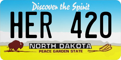 ND license plate HER420