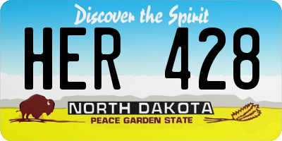 ND license plate HER428