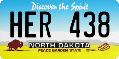 ND license plate HER438