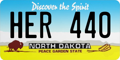 ND license plate HER440