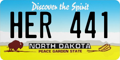 ND license plate HER441