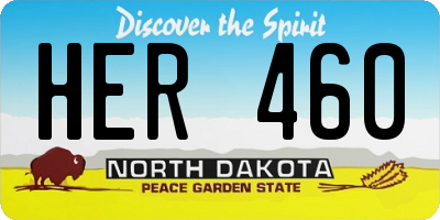 ND license plate HER460