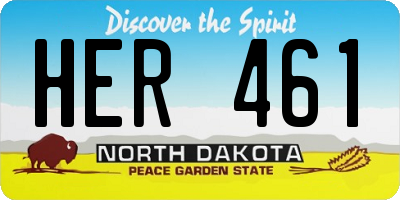 ND license plate HER461