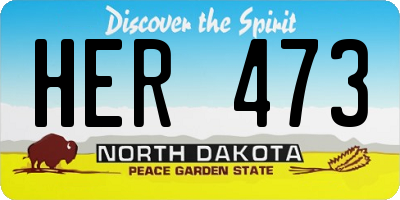 ND license plate HER473