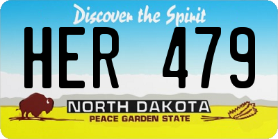 ND license plate HER479