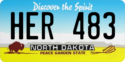 ND license plate HER483