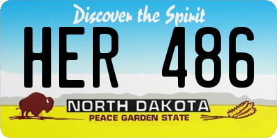 ND license plate HER486