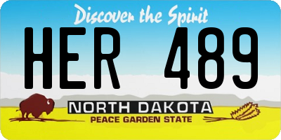 ND license plate HER489