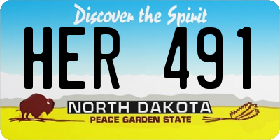 ND license plate HER491