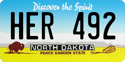 ND license plate HER492