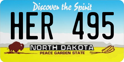 ND license plate HER495