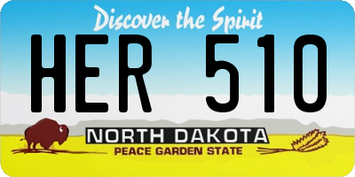 ND license plate HER510