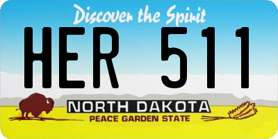 ND license plate HER511