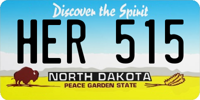 ND license plate HER515