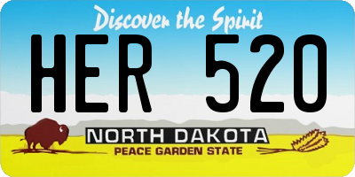 ND license plate HER520