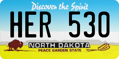 ND license plate HER530