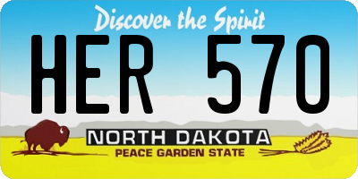 ND license plate HER570