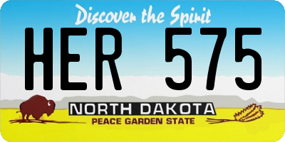ND license plate HER575