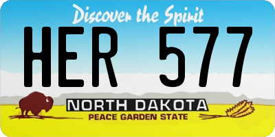 ND license plate HER577