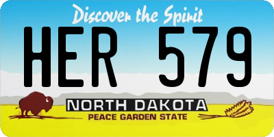 ND license plate HER579