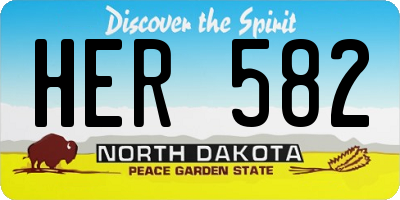 ND license plate HER582