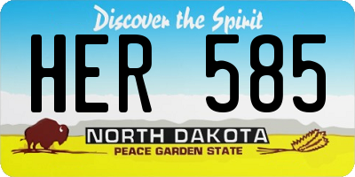 ND license plate HER585