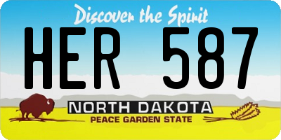 ND license plate HER587