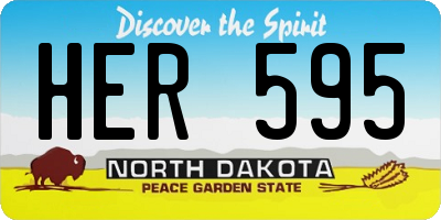 ND license plate HER595