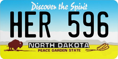 ND license plate HER596