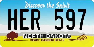 ND license plate HER597