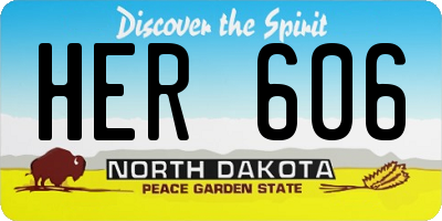 ND license plate HER606
