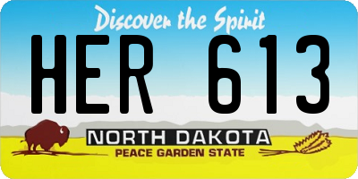 ND license plate HER613