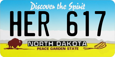 ND license plate HER617
