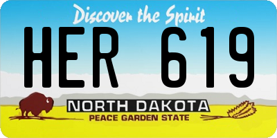 ND license plate HER619