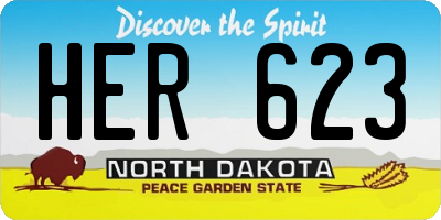 ND license plate HER623