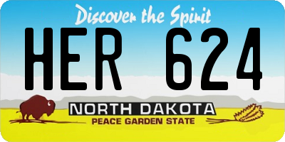 ND license plate HER624