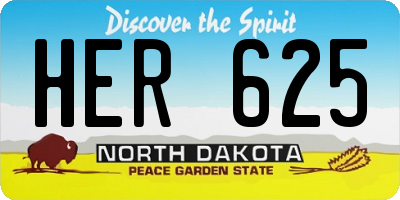 ND license plate HER625